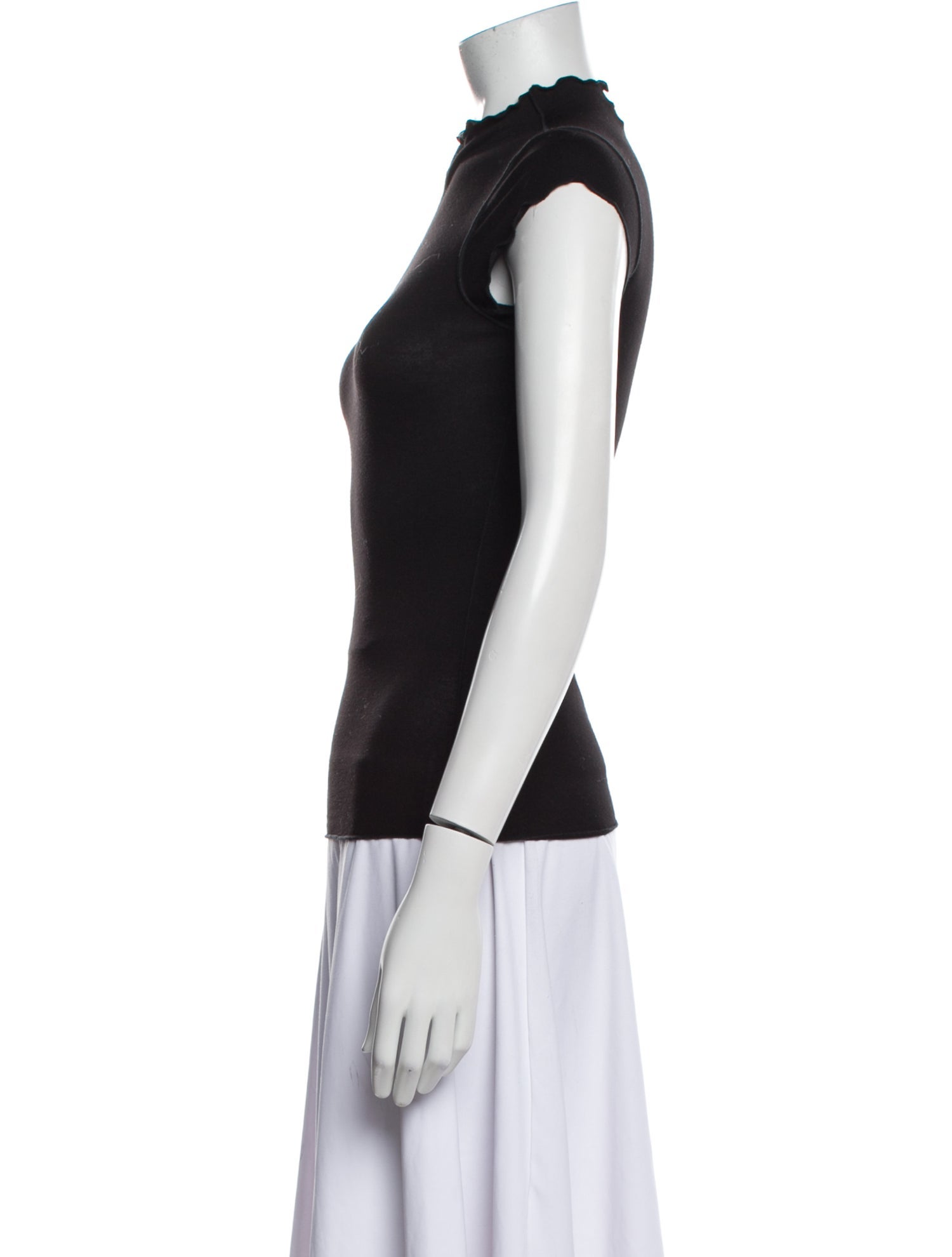 The Line by K Mock Neck Short Sleeve Top
