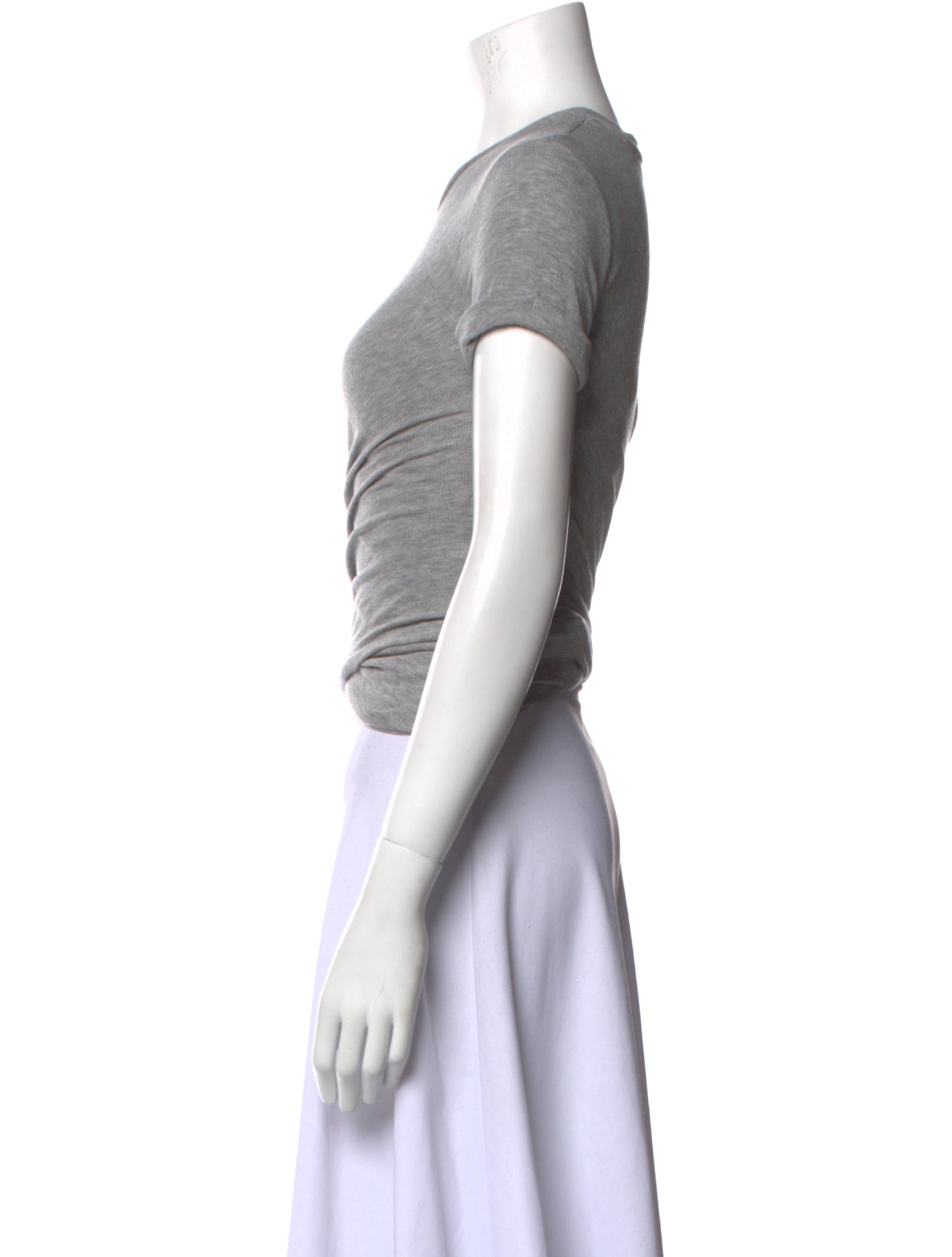 The Line by K Crew Neck Short Sleeve Crop Top