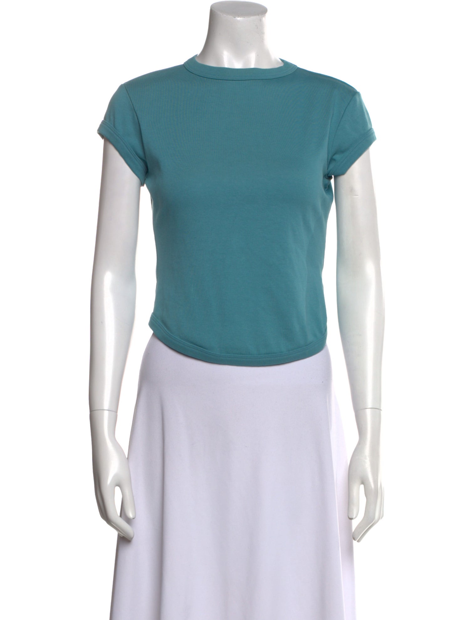 The Line by K Bateau Neckline Short Sleeve Crop Top