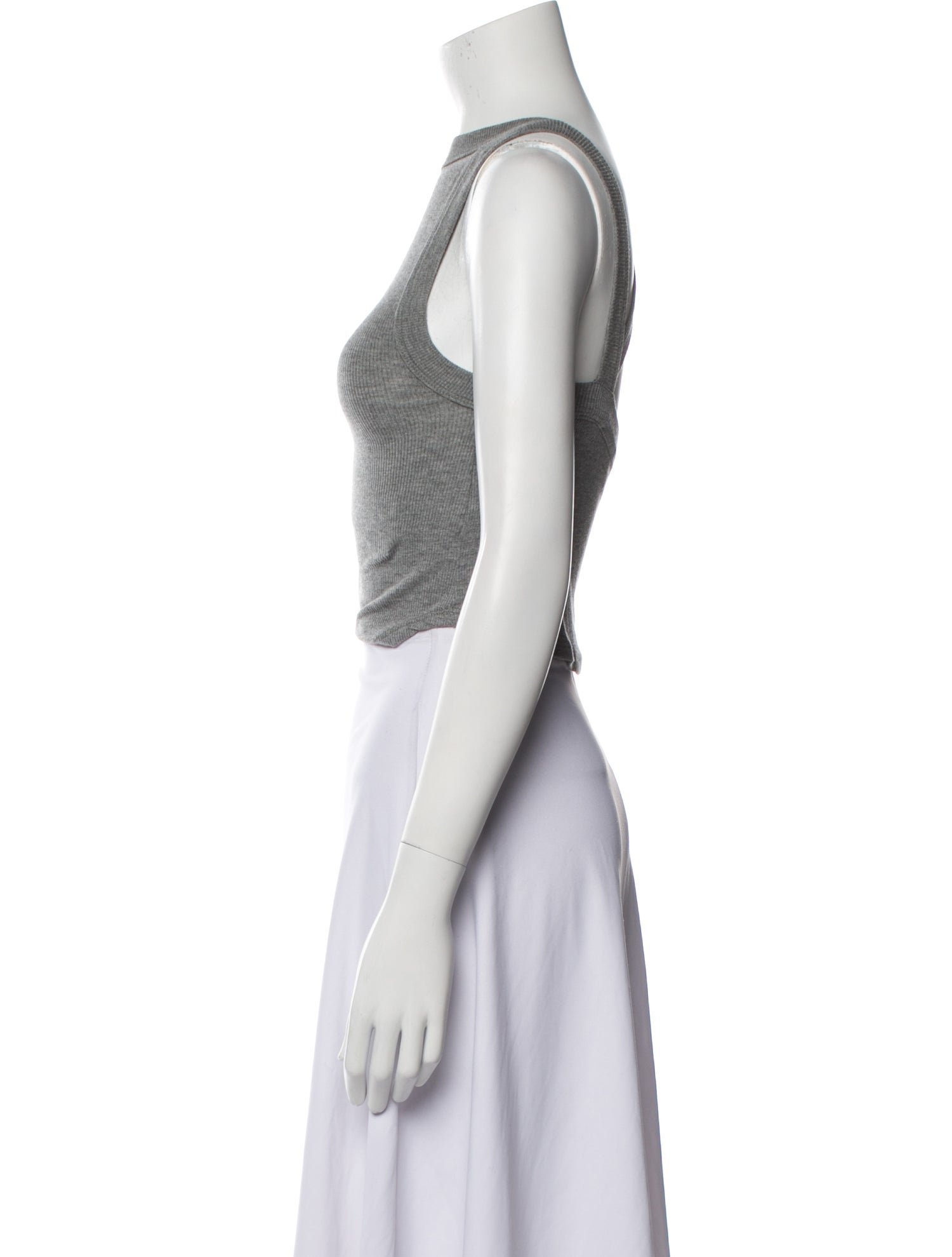The Line by K Bateau Neckline Sleeveless Crop Top
