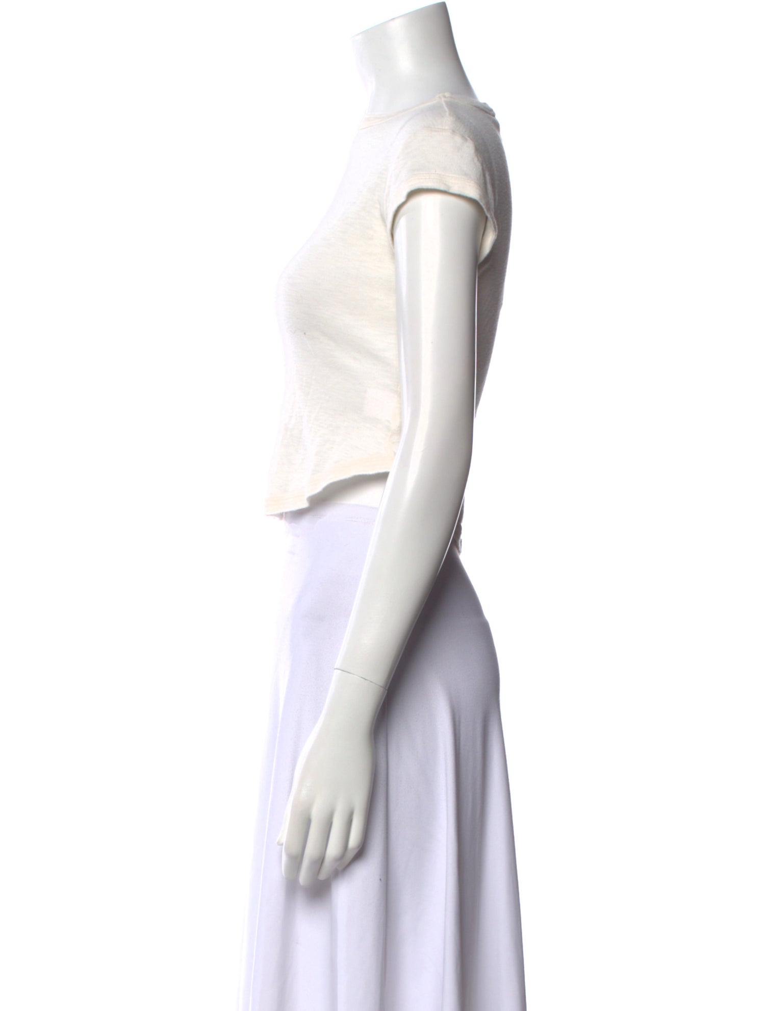 The Line by K Bateau Neckline Short Sleeve Crop Top