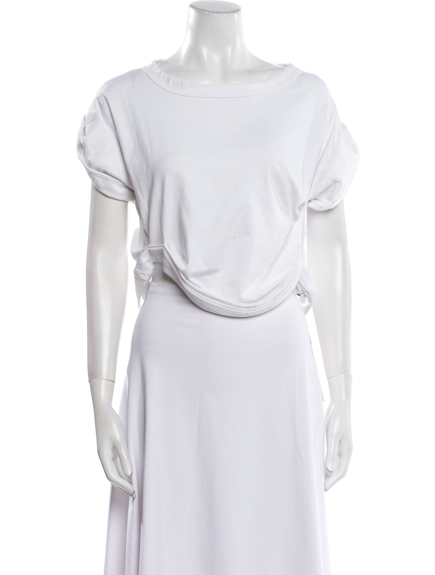 The Line by K Scoop Neck Short Sleeve Crop Top