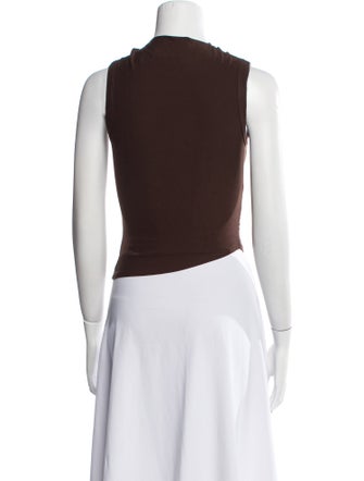 The Line by K Cowl Neck Sleeveless Crop Top