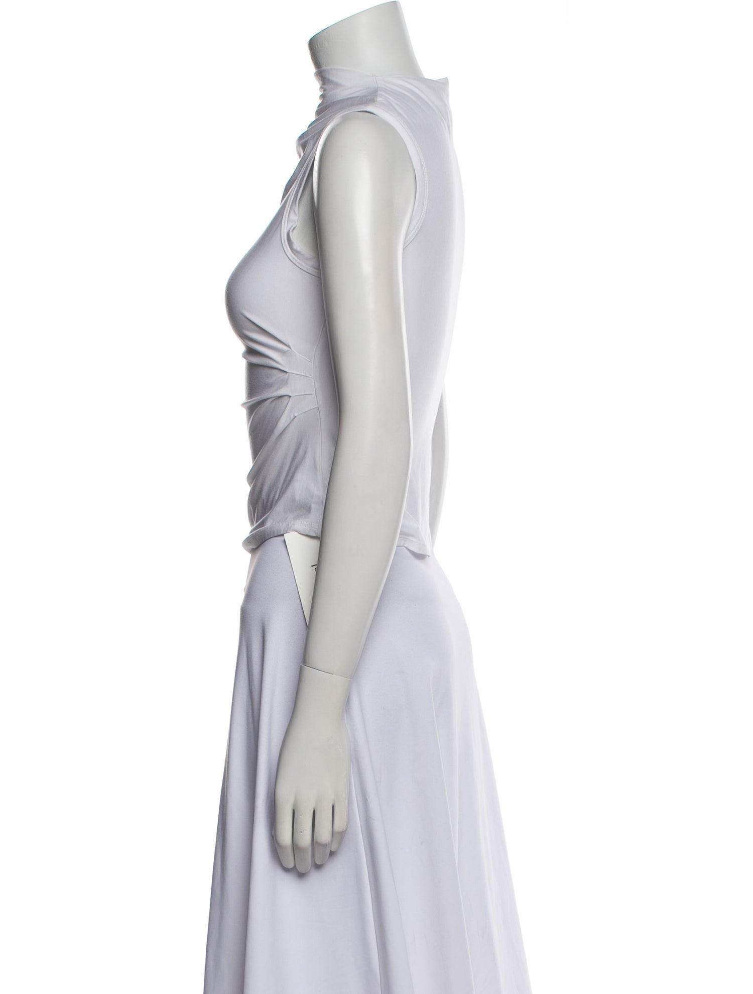 The Line by K Cowl Neck Sleeveless Crop Top