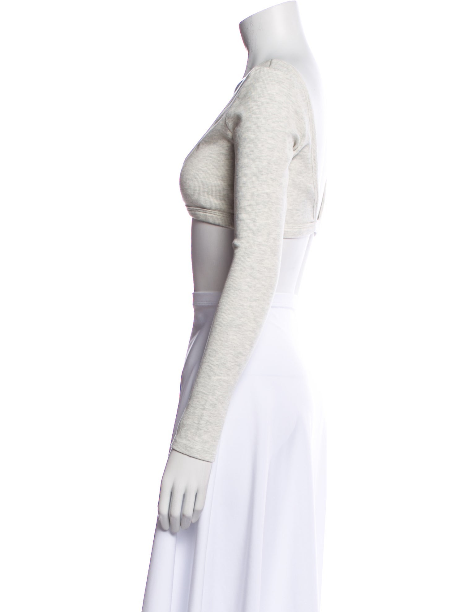 The Line by K V-Neck Long Sleeve Crop Top