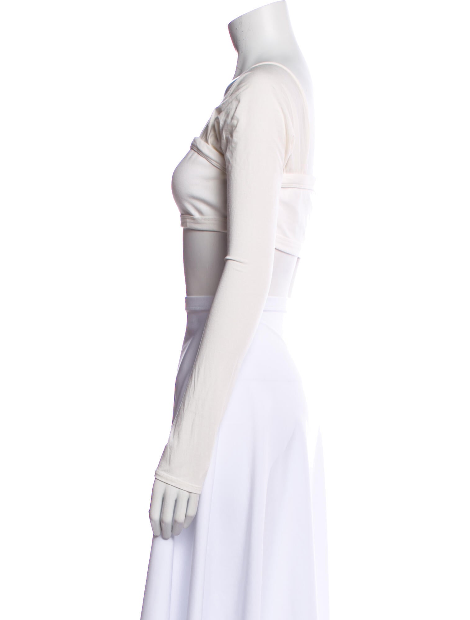 The Line by K Square Neckline Long Sleeve Crop Top