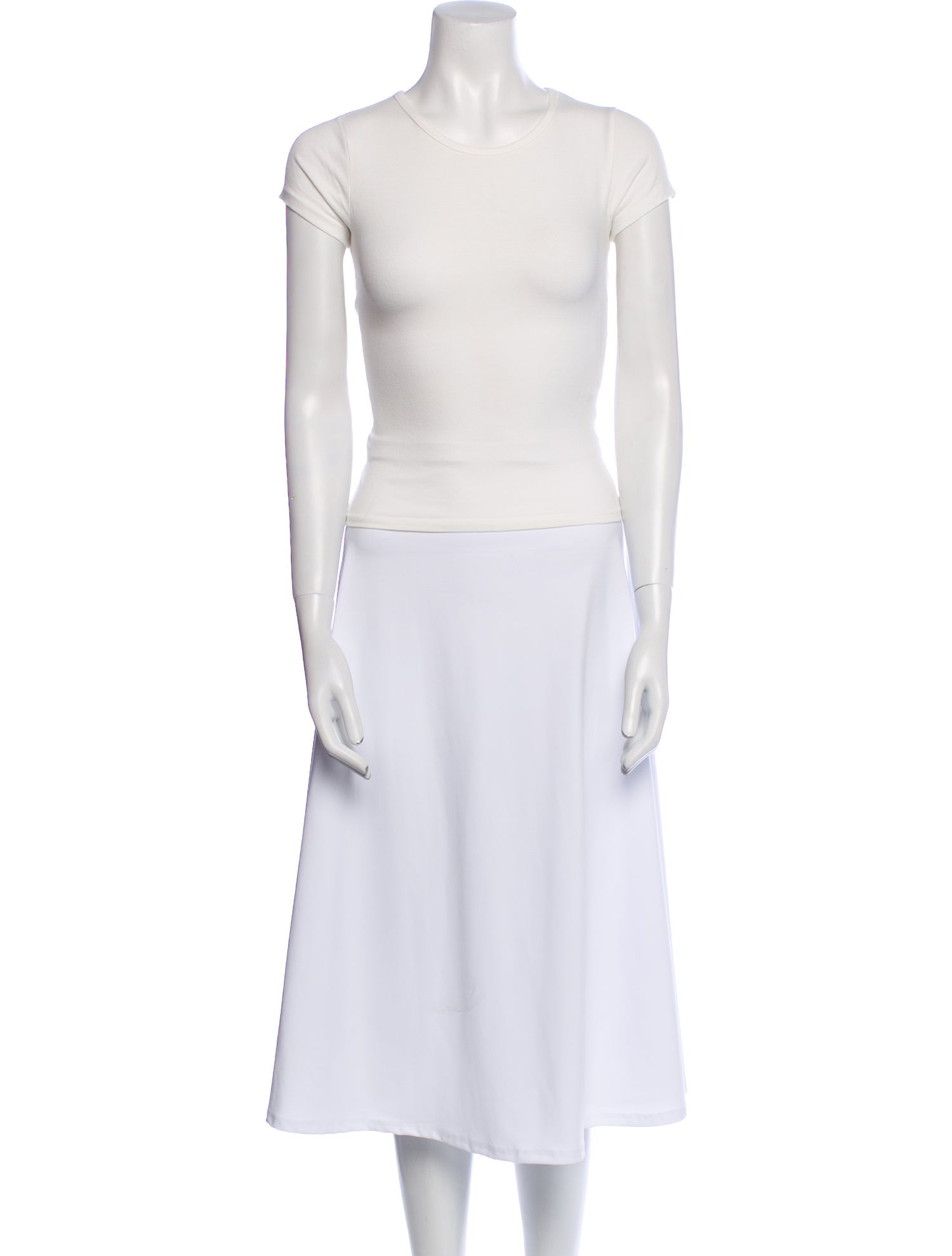 The Line by K Bateau Neckline Short Sleeve Crop Top