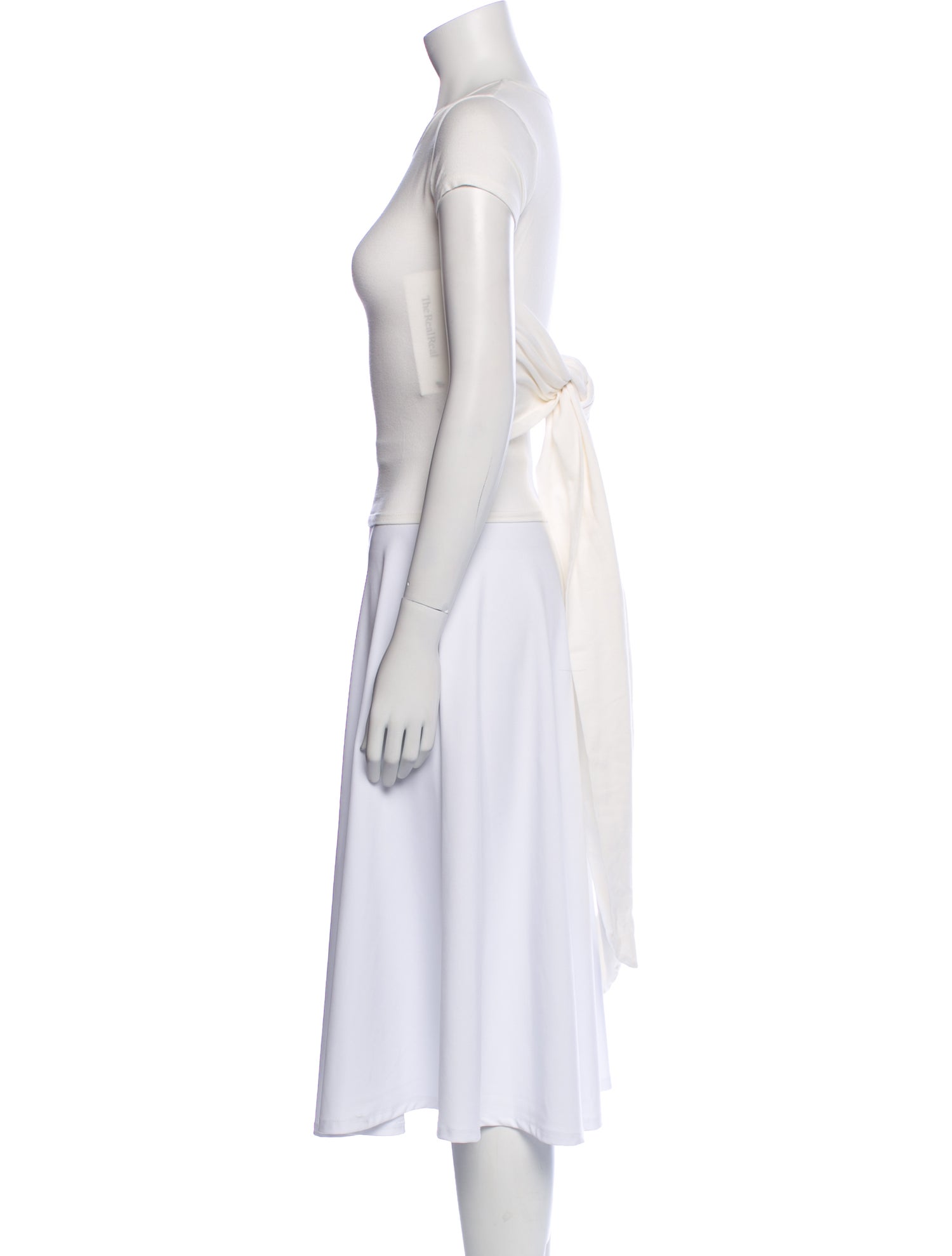 The Line by K Bateau Neckline Short Sleeve Crop Top