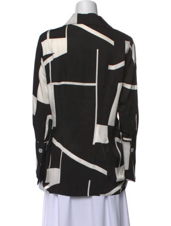 The Line by K Printed Long Sleeve Button-Up Top