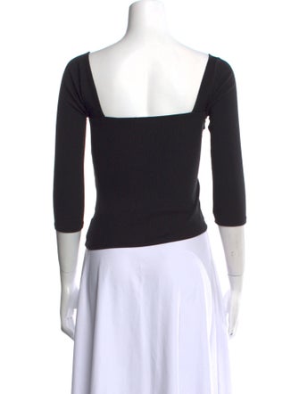 The Line by K V-Neck Three-Quarter Sleeve Crop Top