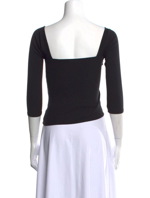 The Line by K V-Neck Three-Quarter Sleeve Crop Top