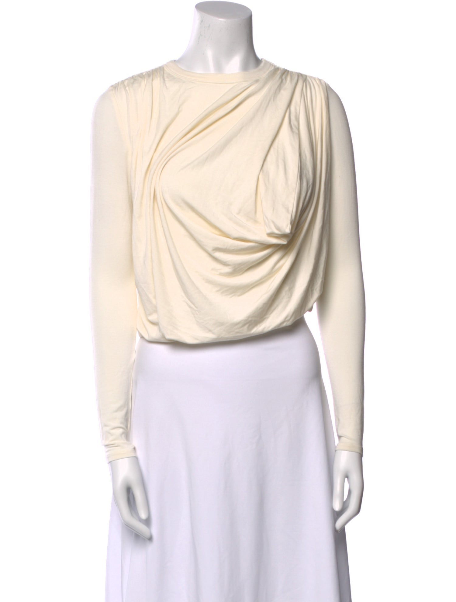 The Line by K Cowl Neck Long Sleeve Crop Top