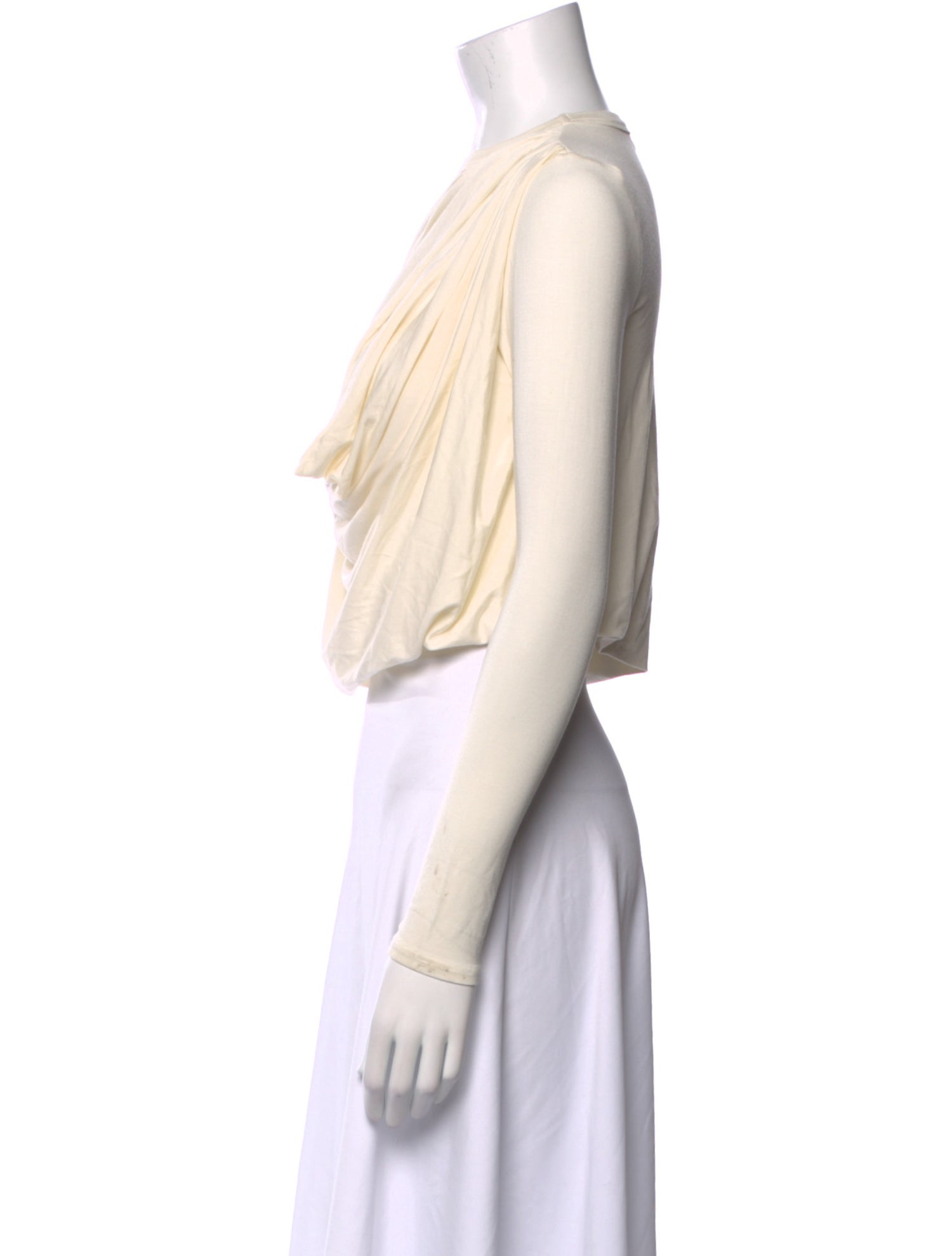 The Line by K Cowl Neck Long Sleeve Crop Top