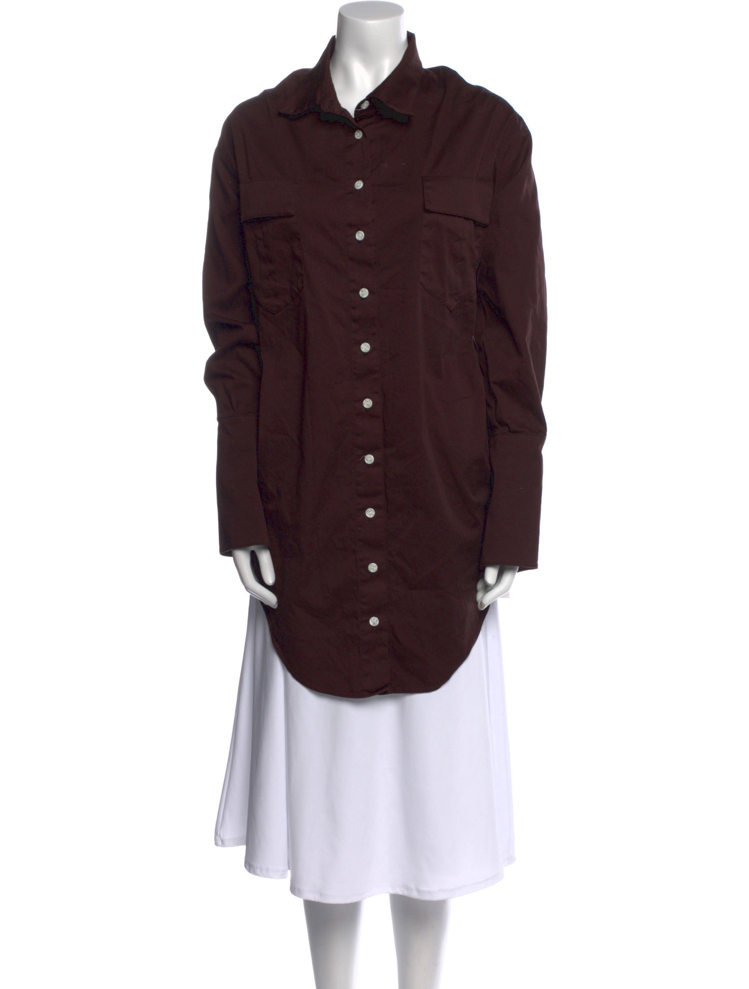 The Line by K Long Sleeve Button-Up Top