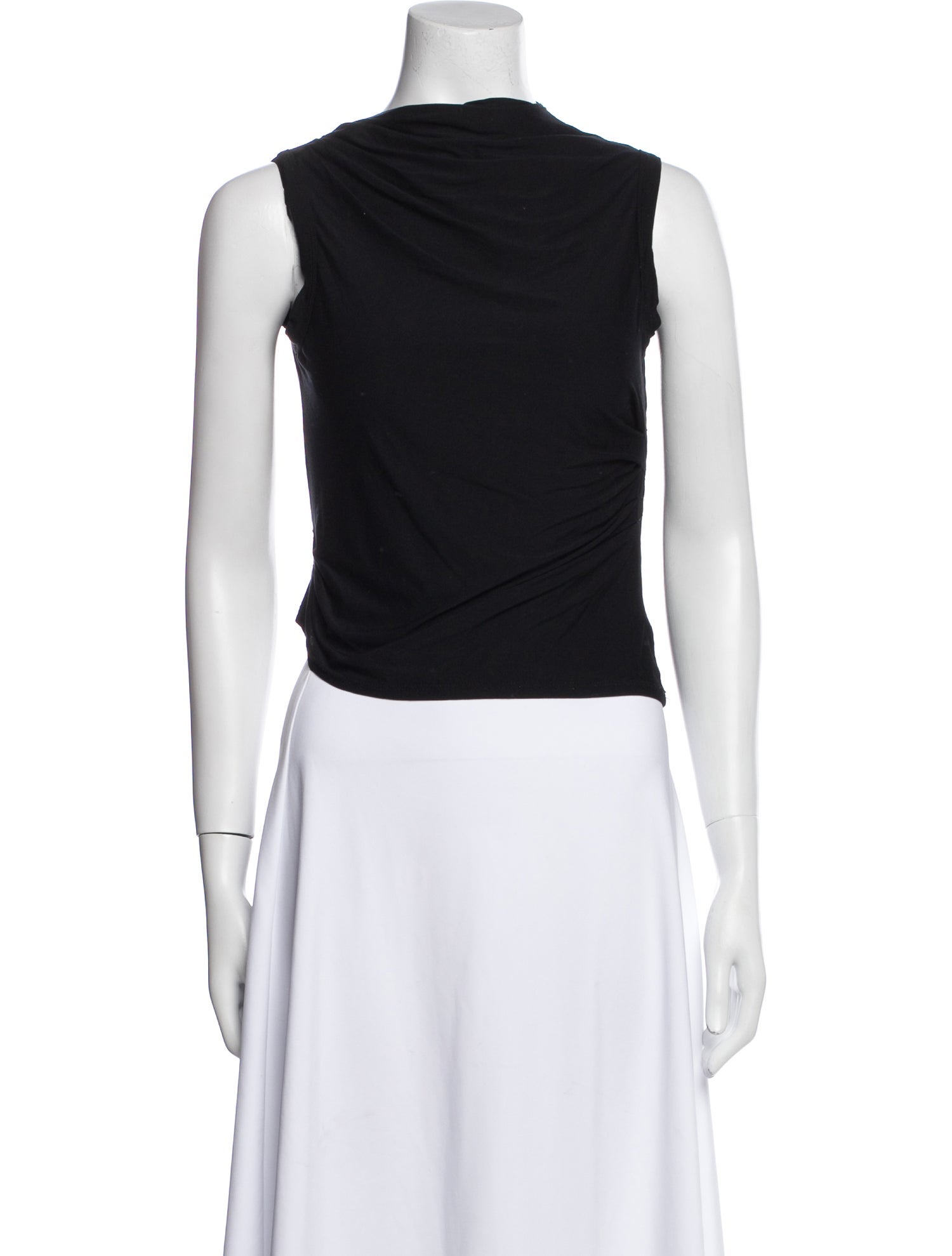 The Line by K Bateau Neckline Sleeveless Crop Top