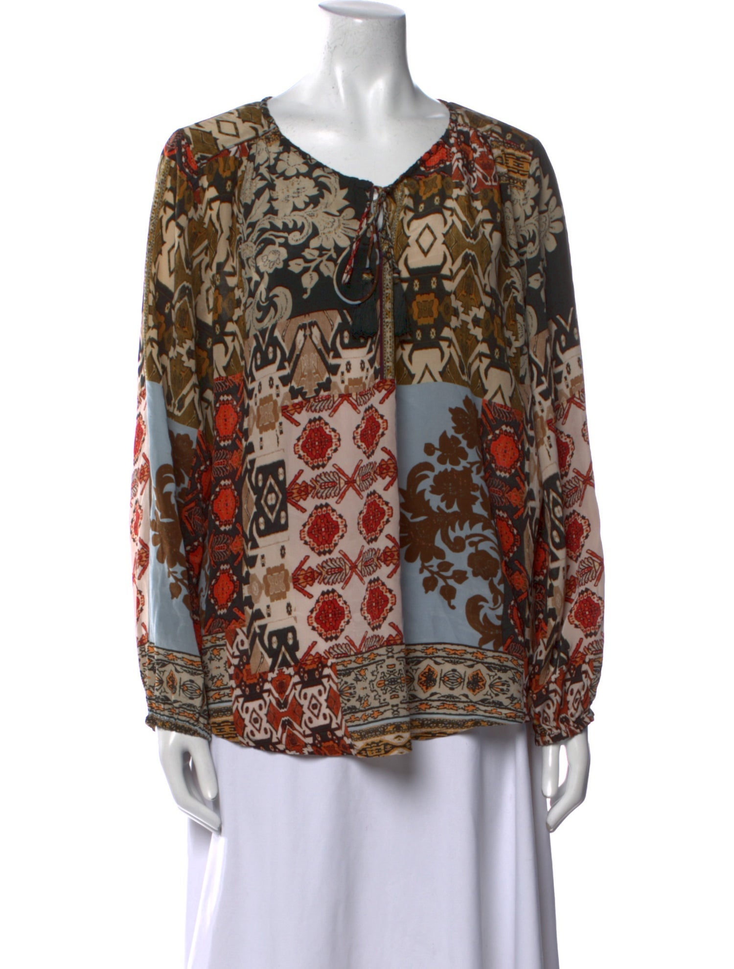 Tolani Silk Printed Blouse