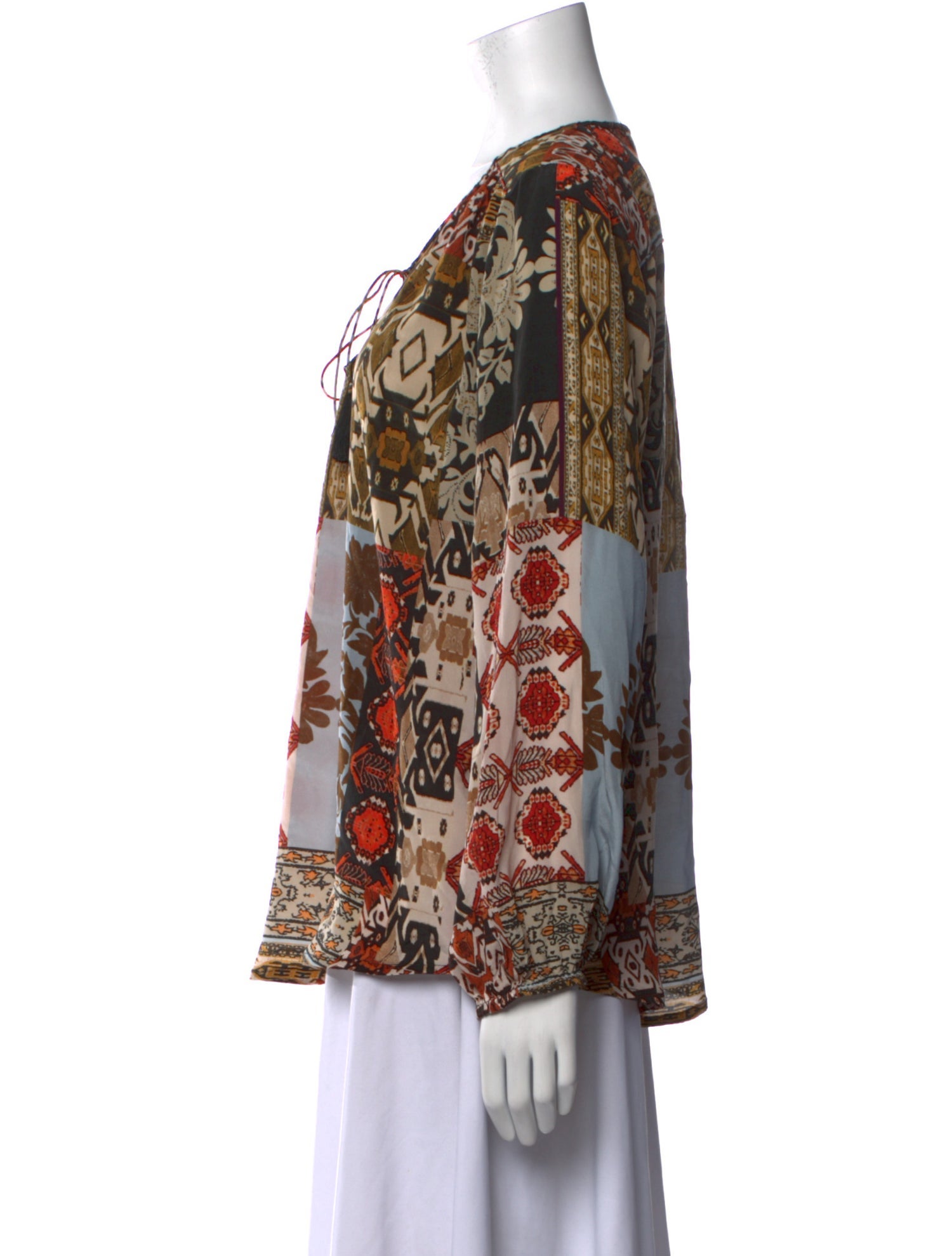 Tolani Silk Printed Blouse