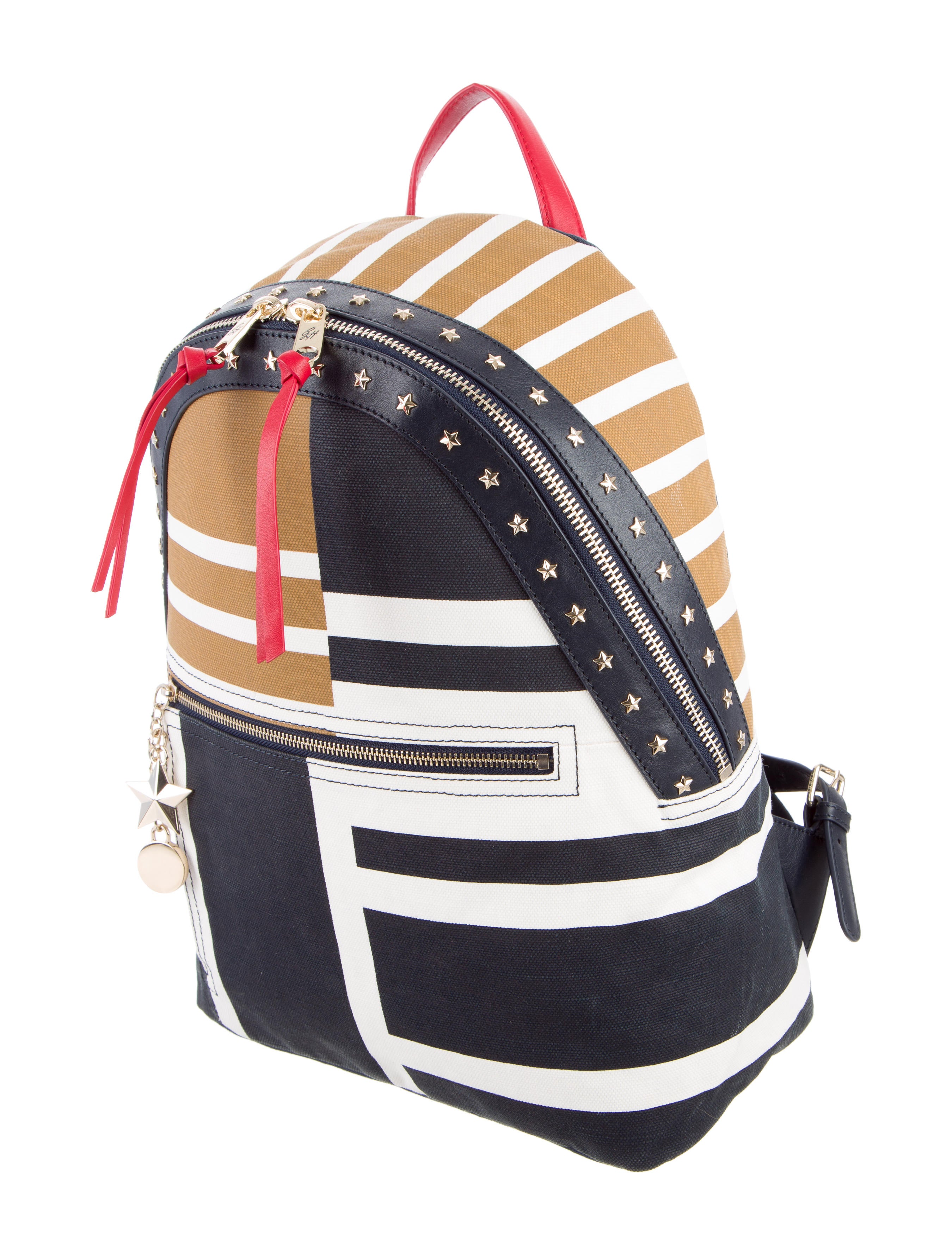 Tommy Hilfiger Gigi Hadid Studded Canvas Backpack Blue Backpacks