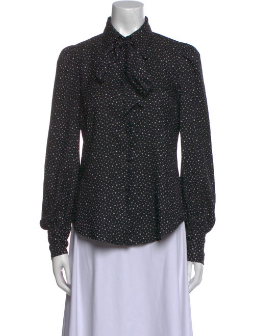 The Marc Jacobs Polka Dot Print Long Sleeve Button-Up Top