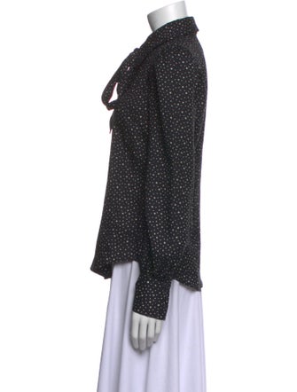 The Marc Jacobs Polka Dot Print Long Sleeve Button-Up Top