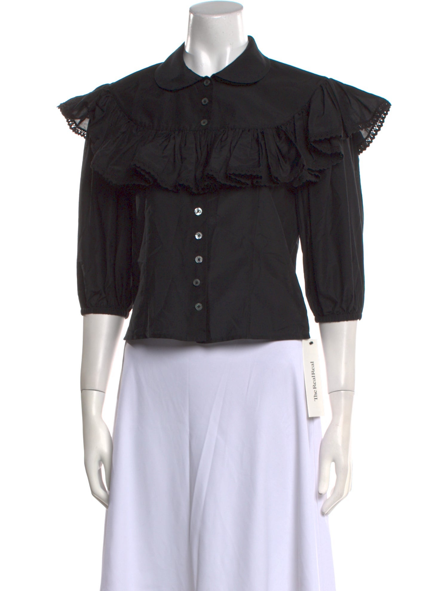 The Marc Jacobs Three-Quarter Sleeve Crop Top