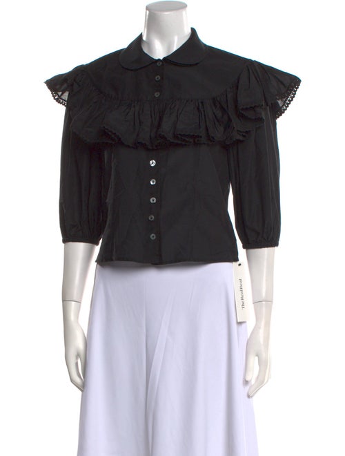 The Marc Jacobs Three-Quarter Sleeve Crop Top