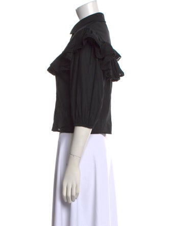 The Marc Jacobs Three-Quarter Sleeve Crop Top