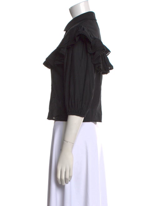 The Marc Jacobs Three-Quarter Sleeve Crop Top