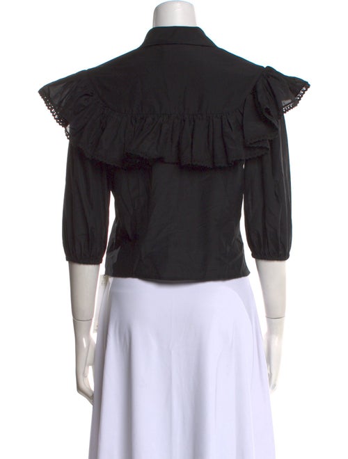 The Marc Jacobs Three-Quarter Sleeve Crop Top