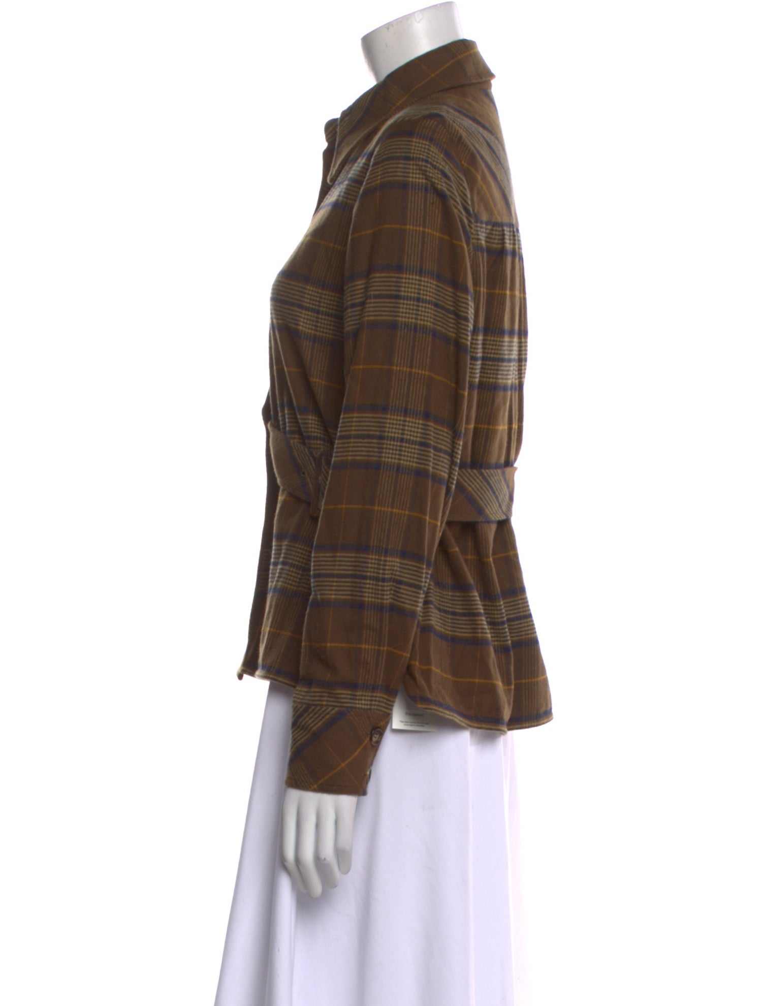 The Marc Jacobs Plaid Print Long Sleeve Button-Up Top