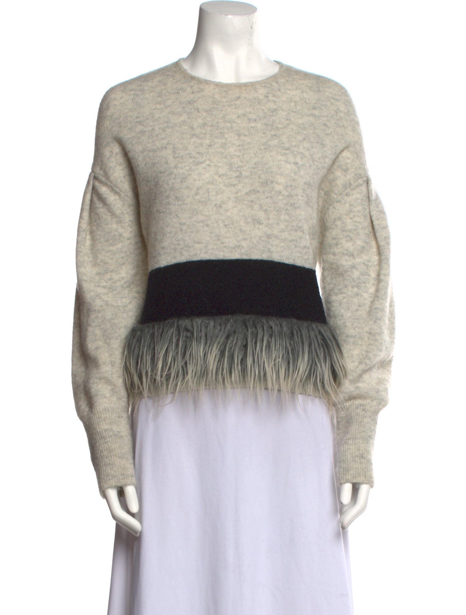 Tomorrowland Striped Crew Neck Sweater