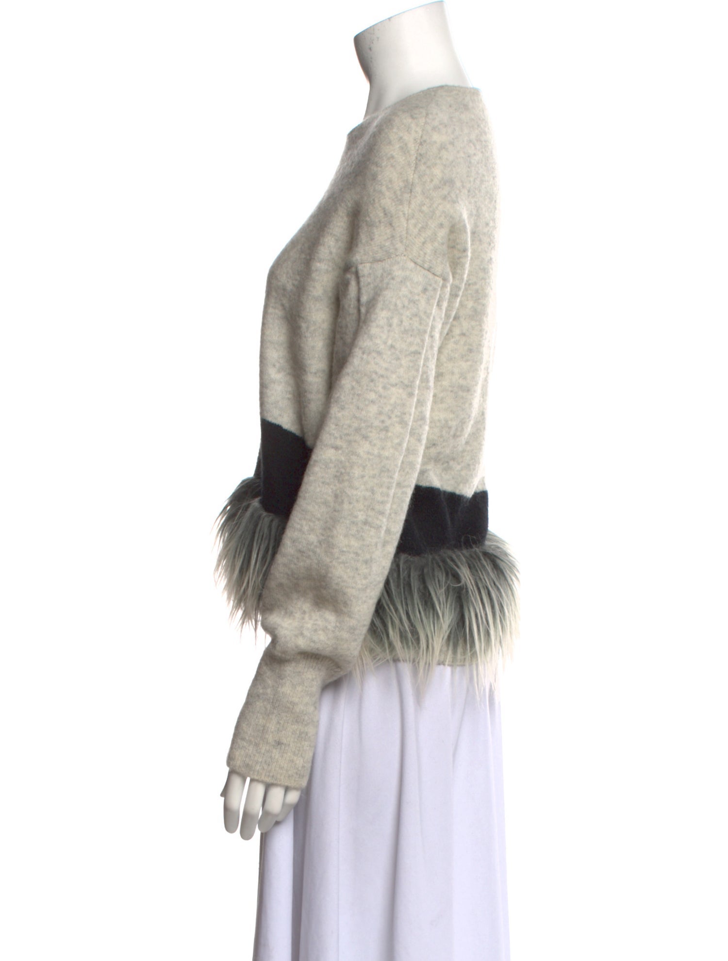 Tomorrowland Striped Crew Neck Sweater