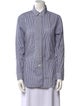 Tomorrowland Striped Long Sleeve Button-Up Top
