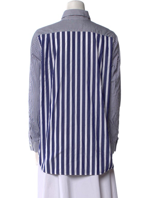Tomorrowland Striped Long Sleeve Button-Up Top