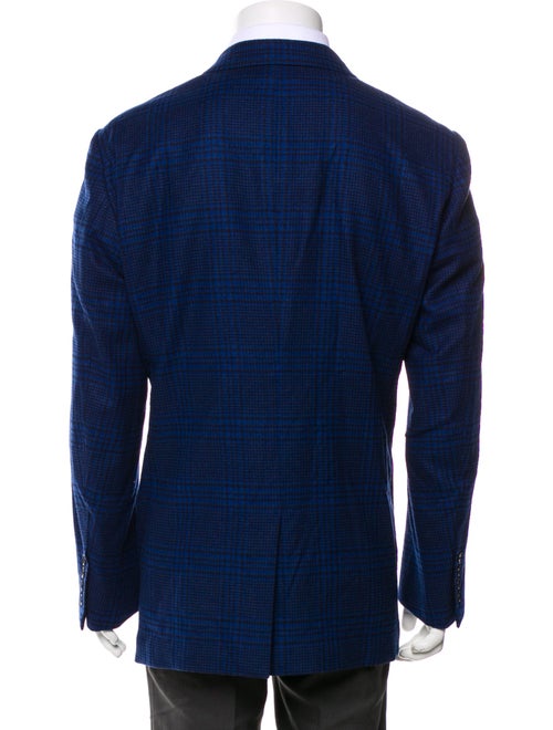 Tomorrowland Wool Plaid Print Blazer
