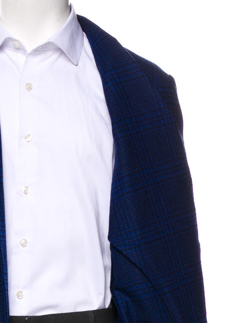 Tomorrowland Wool Plaid Print Blazer