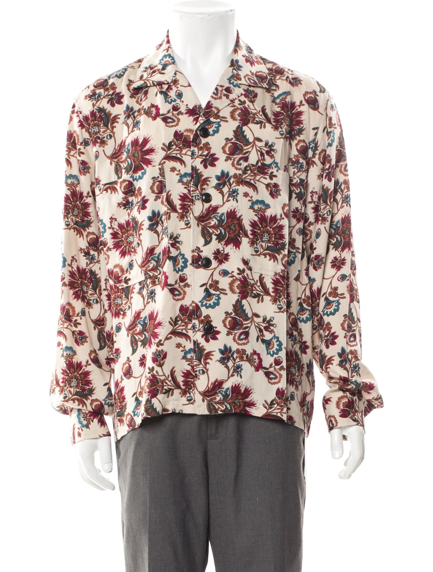 Tomorrowland Floral Print Long Sleeve Shirt