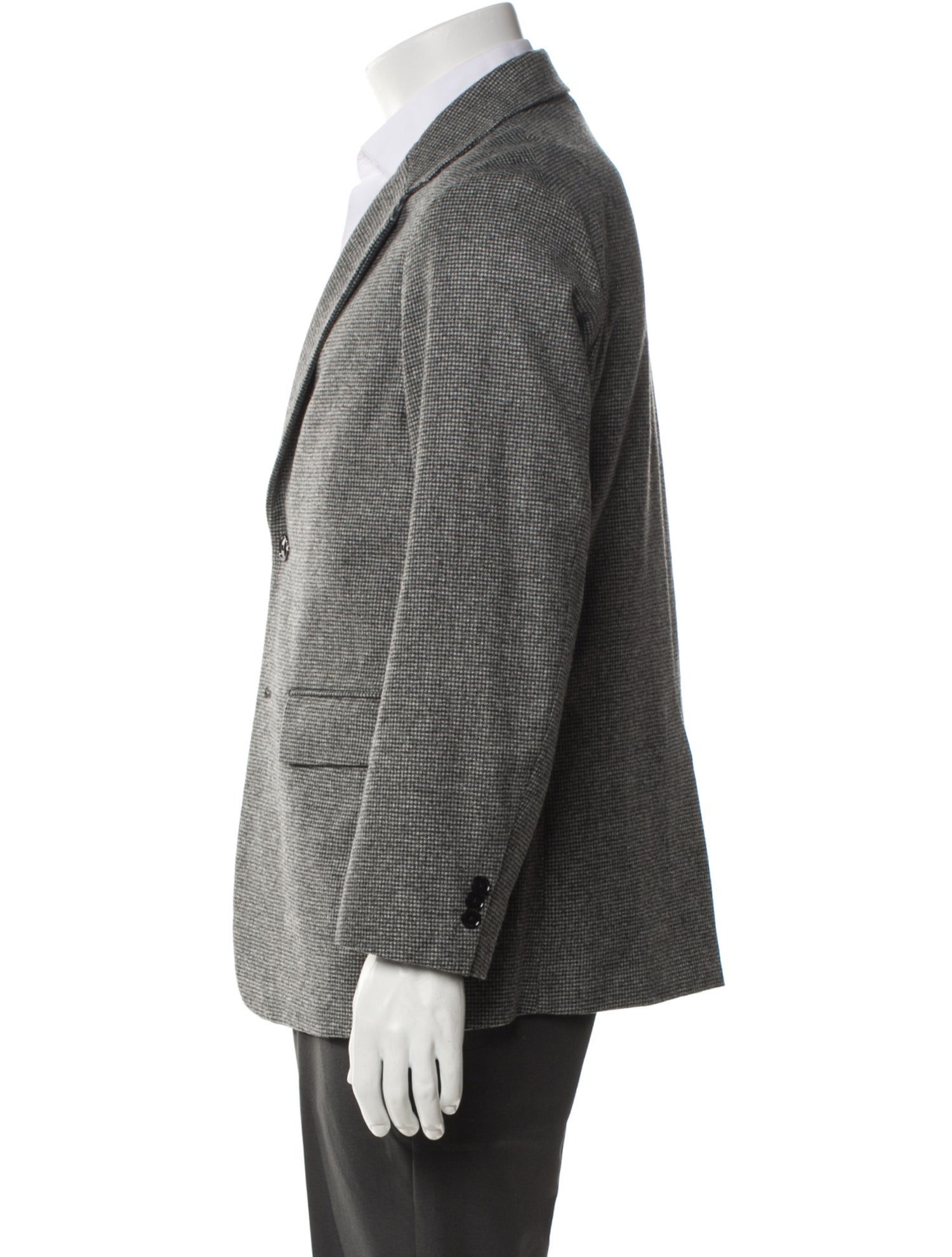 Tomorrowland Wool Houndstooth Print Blazer