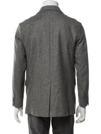 Tomorrowland Wool Houndstooth Print Blazer