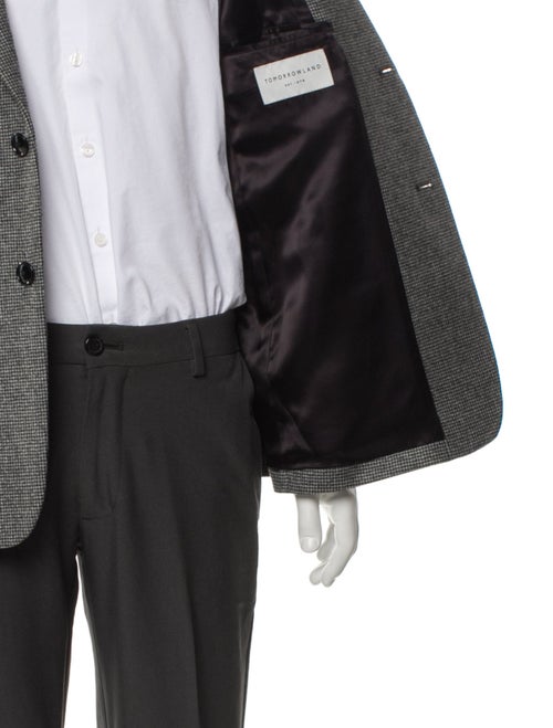 Tomorrowland Wool Houndstooth Print Blazer