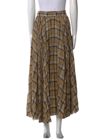 Tomorrowland Plaid Print Midi Length Skirt