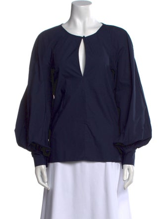 Tomorrowland V-Neck Long Sleeve Blouse