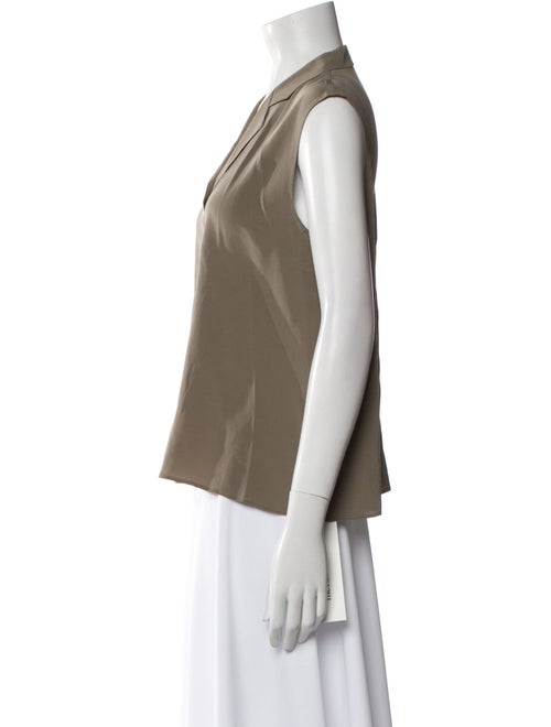 Tomorrowland Silk V-Neck Button-Up Top