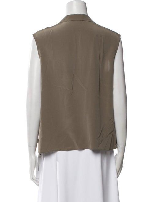 Tomorrowland Silk V-Neck Button-Up Top