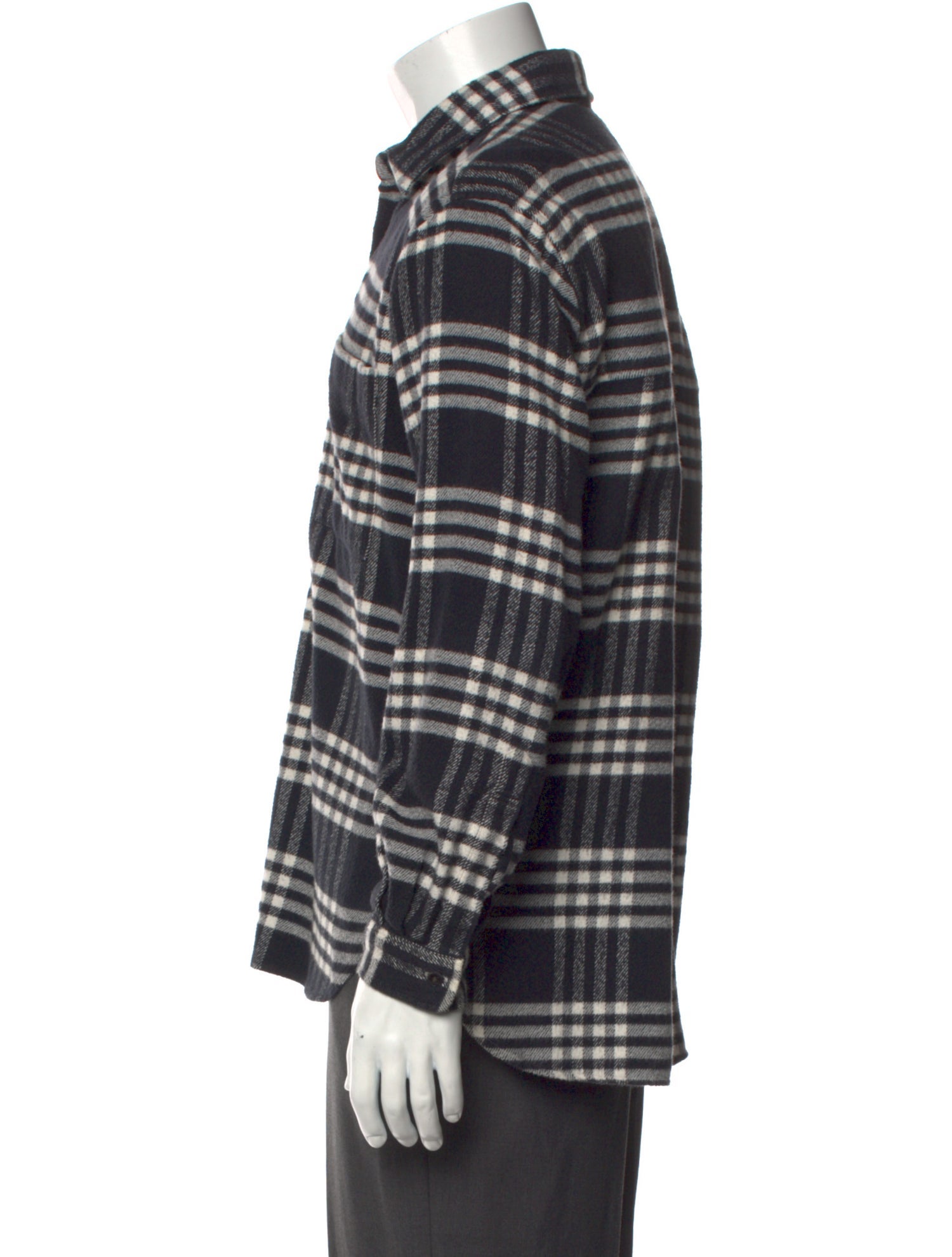 Tomorrowland Plaid Print Long Sleeve Shirt