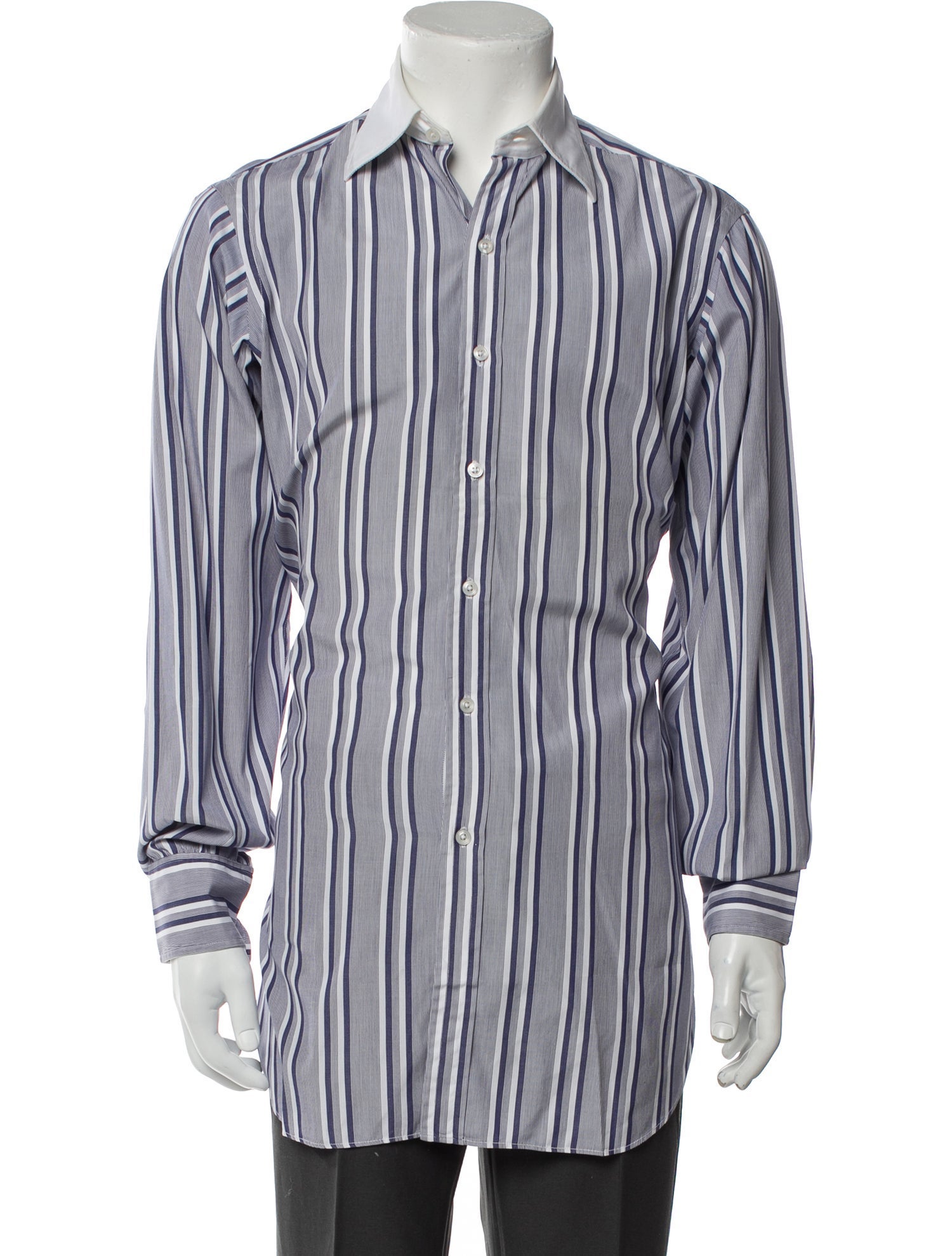Turnball & Asser Striped Long Sleeve Dress Shirt