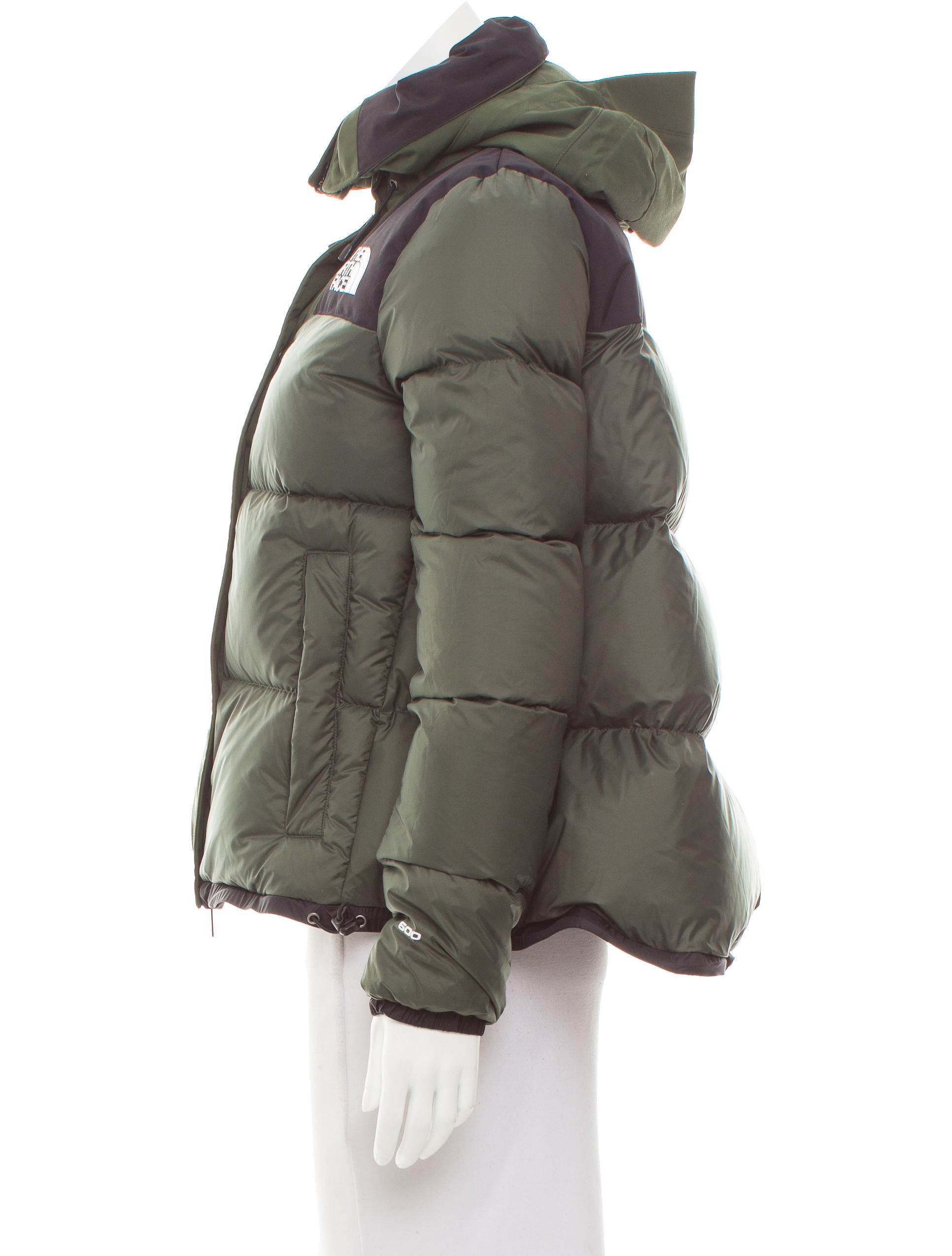 Sacai x The North Face Hooded Puffer Coat Green Coats, Clothing WTNFS20001 The RealReal