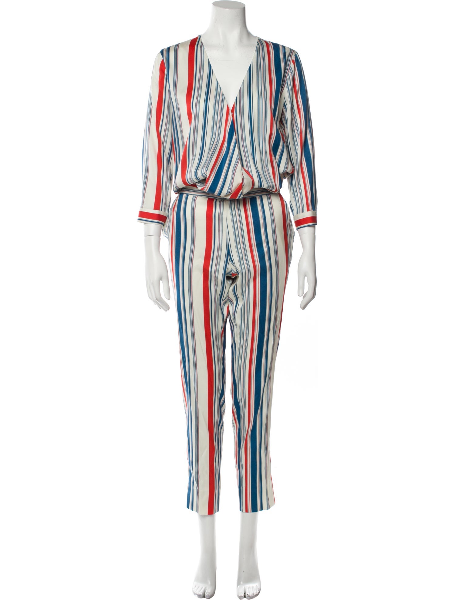 Tonello Silk Striped Jumpsuit w/ Tags