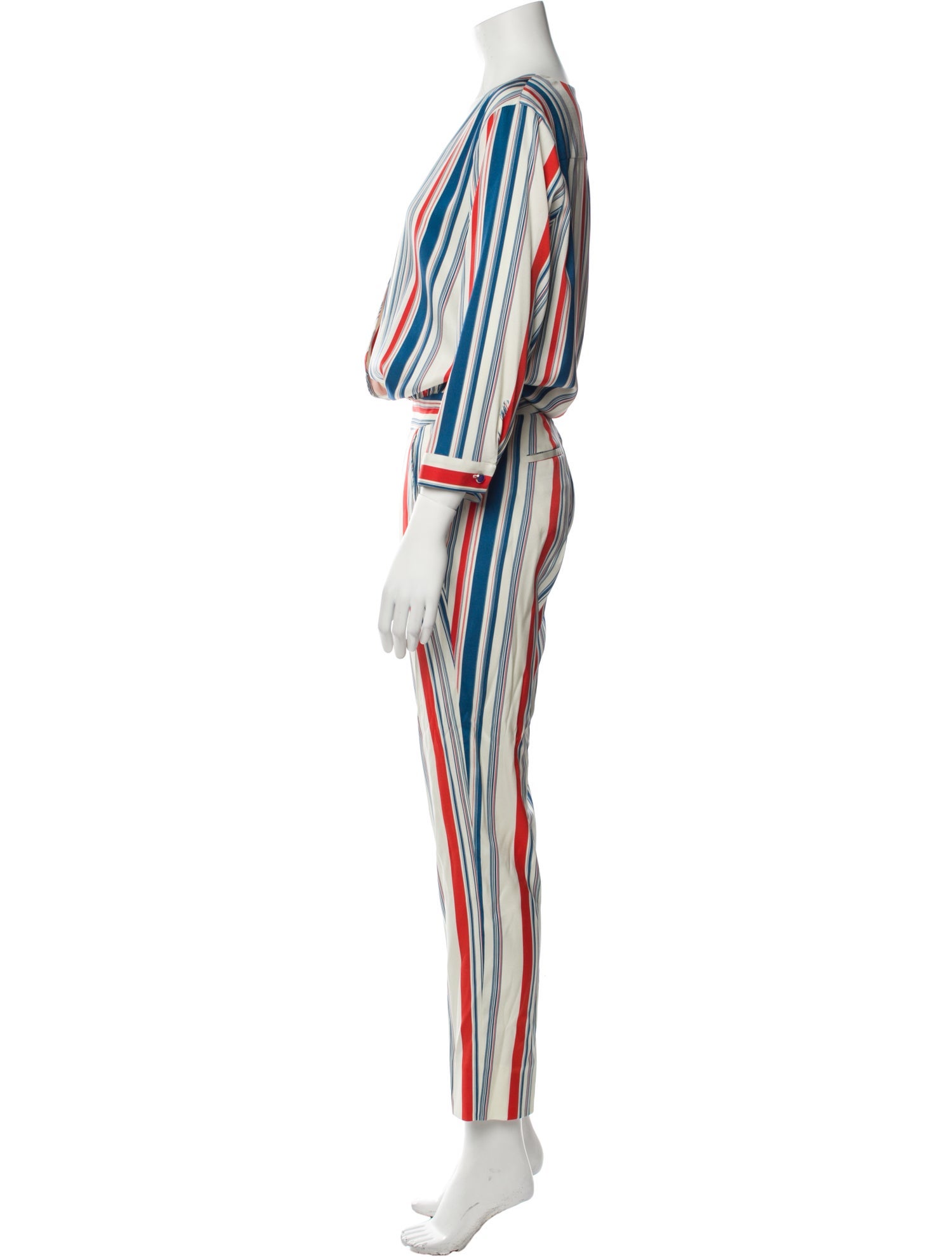 Tonello Silk Striped Jumpsuit w/ Tags