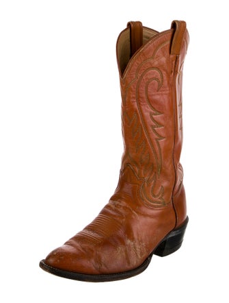 Tony Lama Leather Patterned Western Boots